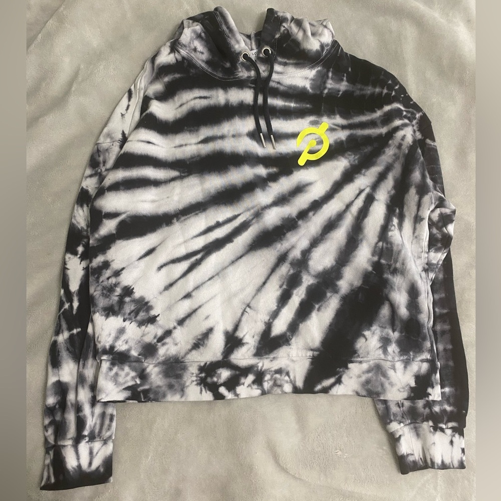 Peloton | Black & White Tie Dye Hoodie